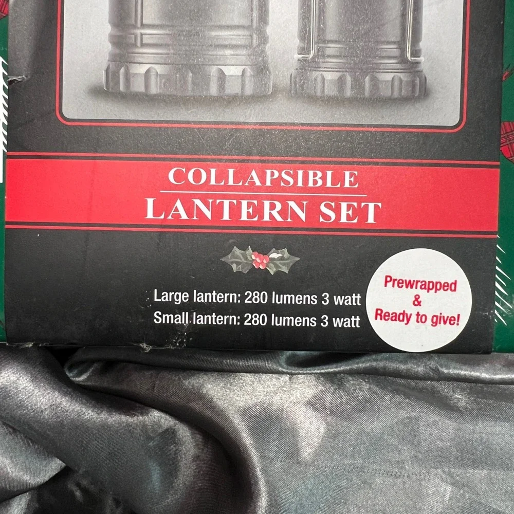 Collapsible Lantern Set 2 Large Small 280 Lumens 3 Watt LED‎ Camping Hiking Gift